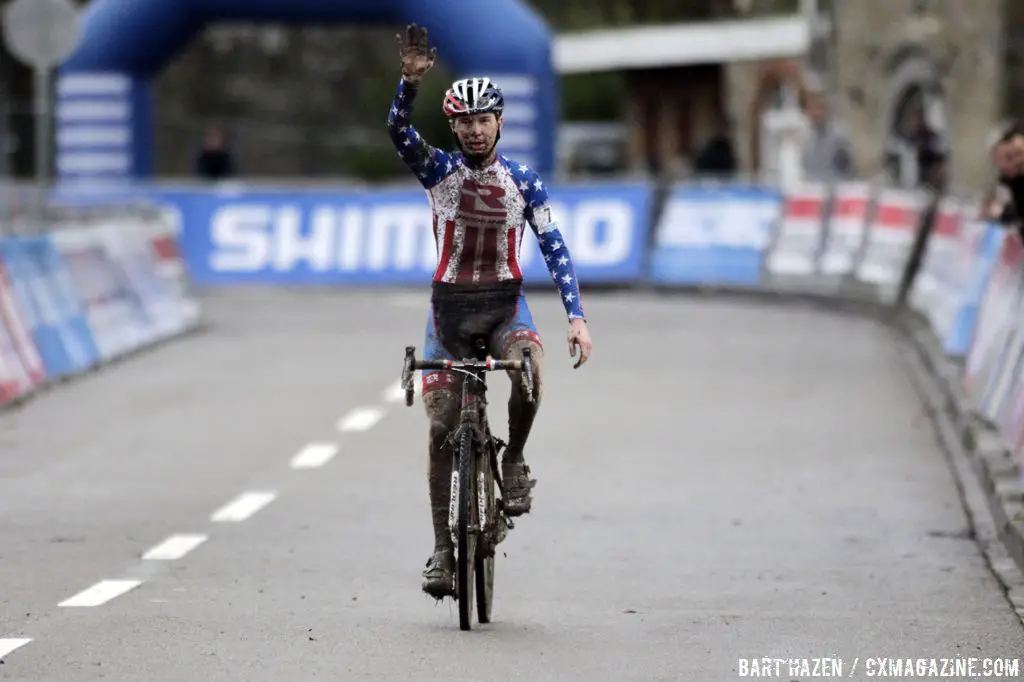 Photo: Logan Owen, shown here winning at Namur, took second today at World Cup Zolder.