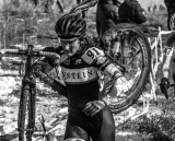 Riders struggled at the 2013 Cyclocross National Championships. © Chris Schmidt