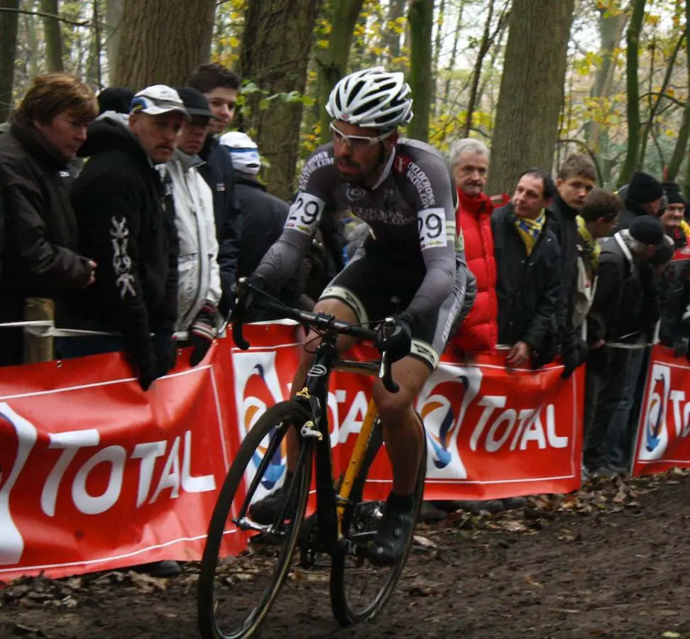 Craig Richey climbs one of Gavere's many difficult hills.