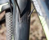 The full-carbon fork has a 1.5 inch taper, and is compatible with both disc and cantilever brakes. © Cyclocross Magazine