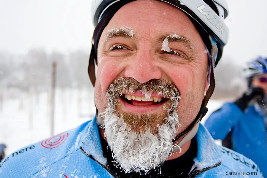 Mike Clark saved some ice for post-race ©Dan Socie - versilius-snowcross-mike-clark