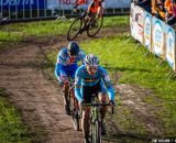 Nys and Stybar leading in the third lap at 2014 World Championships. © Pim Nijland