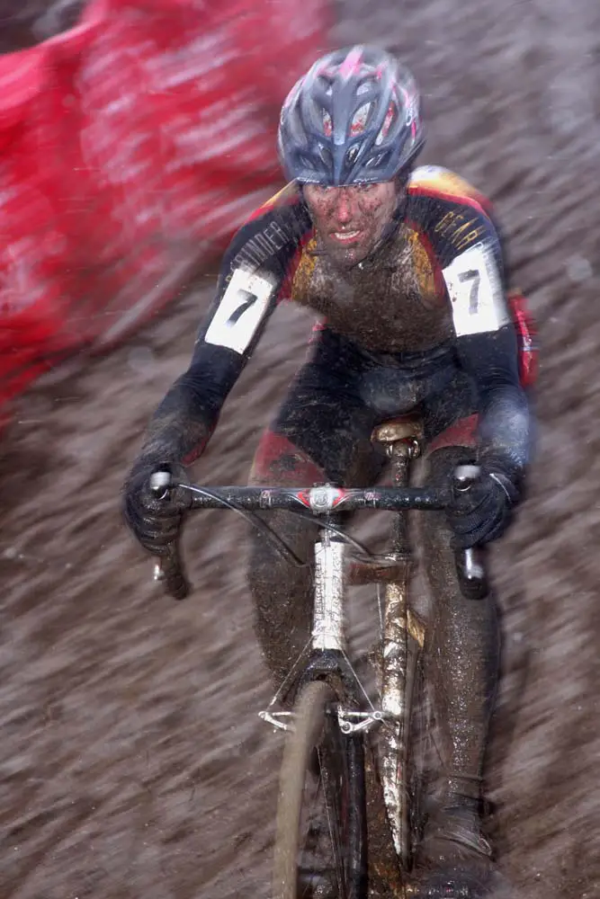 Photo: Here, Brian Matter Racing to 5th at Jingle Cross Day 2.  Amy Dykema.