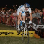Adam Craig hopping the barriers at Cross Vegas 2009. by Cyclocross Magazine
