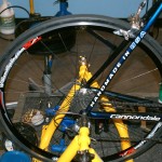 kenton-berg-williams-power-tap-wheel The Power Tap wheel and bike set up for the spin scan. by Kenton Berg.