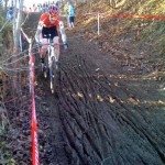Marko Lalonde on the descent at Jingle Cross Day 2  ©  Jared Roy, from live mobile updates