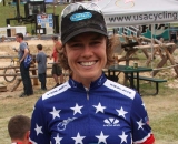 Here, Georgia Gould is all smiles after taking the national title  Amy Dykema