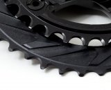 The extensive ramps on the 44t 110 BCD WickWërks cyclocross chainring. © Cyclocross Magazine