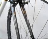 The Kona Major One cyclocross singlespeed uses a Kona brand carbon cyclocross fork. © Cyclocross Magazine
