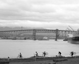 The New Brighton cyclocross course features a long sand section that riders have to navigate twice each lap. © Joe Sales The New Brighton cyclocross course features a long sand section that riders have to navigate twice each lap. © Joe Sales