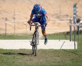 Karen Brems, here showing off a perfect remount, won the Elite Women's race. Tim Westmore