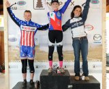 Verge Series Overall Podium (L to R) Emma White, Ellen Noble, Lori Cooke. Photo: Natalia Boltukhova | Pedal Power Photography | 2011
