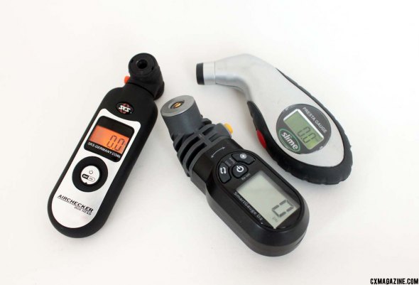 Tire pressure gauges from SKS, Topeak and Slime. CXMagazine.com