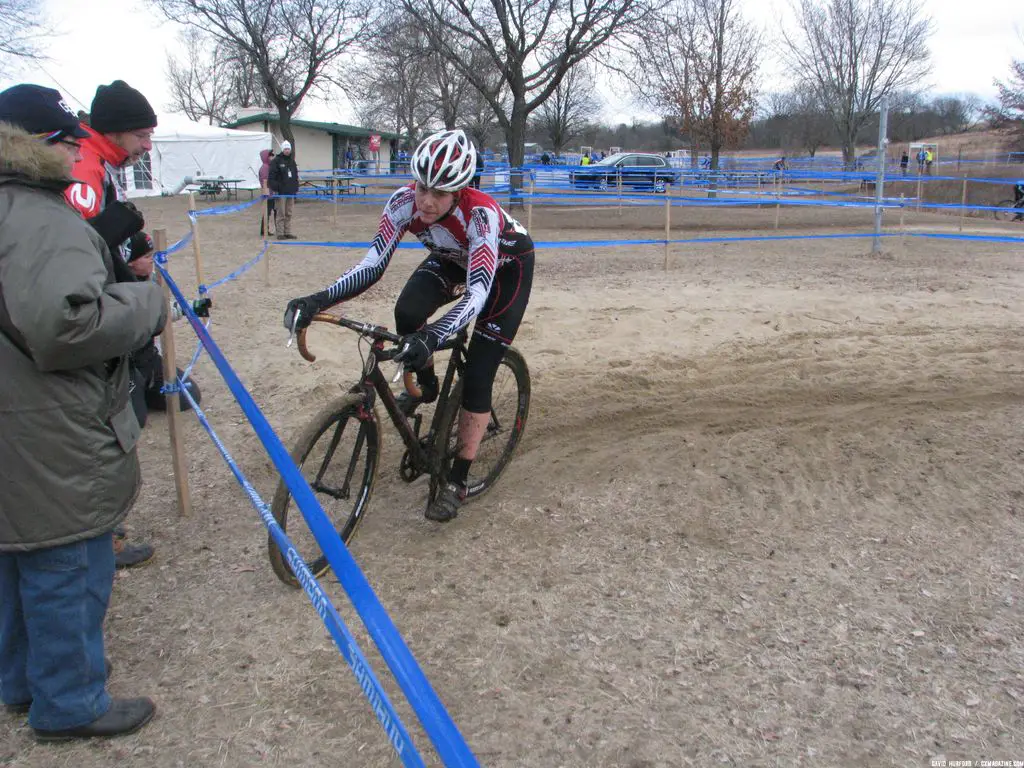 Kari Studley opened a gap and held it, taking the women's singlespeed race. David Hurford