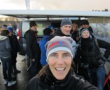 Christine takes a minute to smile for the camera at her post-race cookie party.