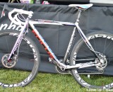 Jeremy Powers' prototype Focus Mares Disc cyclocross bike, with Avid BB7 SL brakes. ©Cyclocross Magazine Jeremy Powers' prototype Focus Mares Disc cyclocross bike, with Avid BB7 SL brakes. ©Cyclocross Magazine