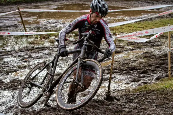 A bit of a muddy race for the racers at the British Columbia Championships. © Doug Brons A bit of a muddy race for the racers at the British Columbia Championships. © Doug Brons