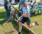 Compton over the logs at the Cincy3 Day 1 race. © Jeffrey_Jacucyk