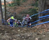 The front of the elite men's field, led by Lindine and Craig. © Molly Hurford