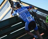 Danny Summerhill shows off his new team kit at the USGP in Louisville. © Cyclocross Magazine