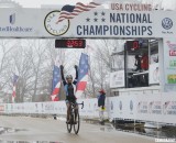 Ellen Noble (Trek Cyclocross Collective) takes a big win in the Junior Women 17-18 group. © Cyclocross Magazine