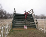 One rider braves the "Keep Out" sign on the Worlds course. © Steven Wilkes One rider braves the "Keep Out" sign on the Worlds course. © Steven Wilkes