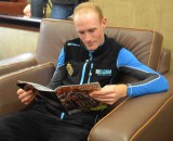 Klaas Vantornout checks out Cyclocross Magazine (and liked it)! © Cyclocross Magazine Klaas Vantornout checks out Cyclocross Magazine (and liked it)! © Cyclocross Magazine