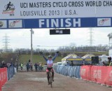 Kari Studley sails across another finish line in first. © Cyclocross Magazine Kari Studley sails across another finish line in first. © Cyclocross Magazine