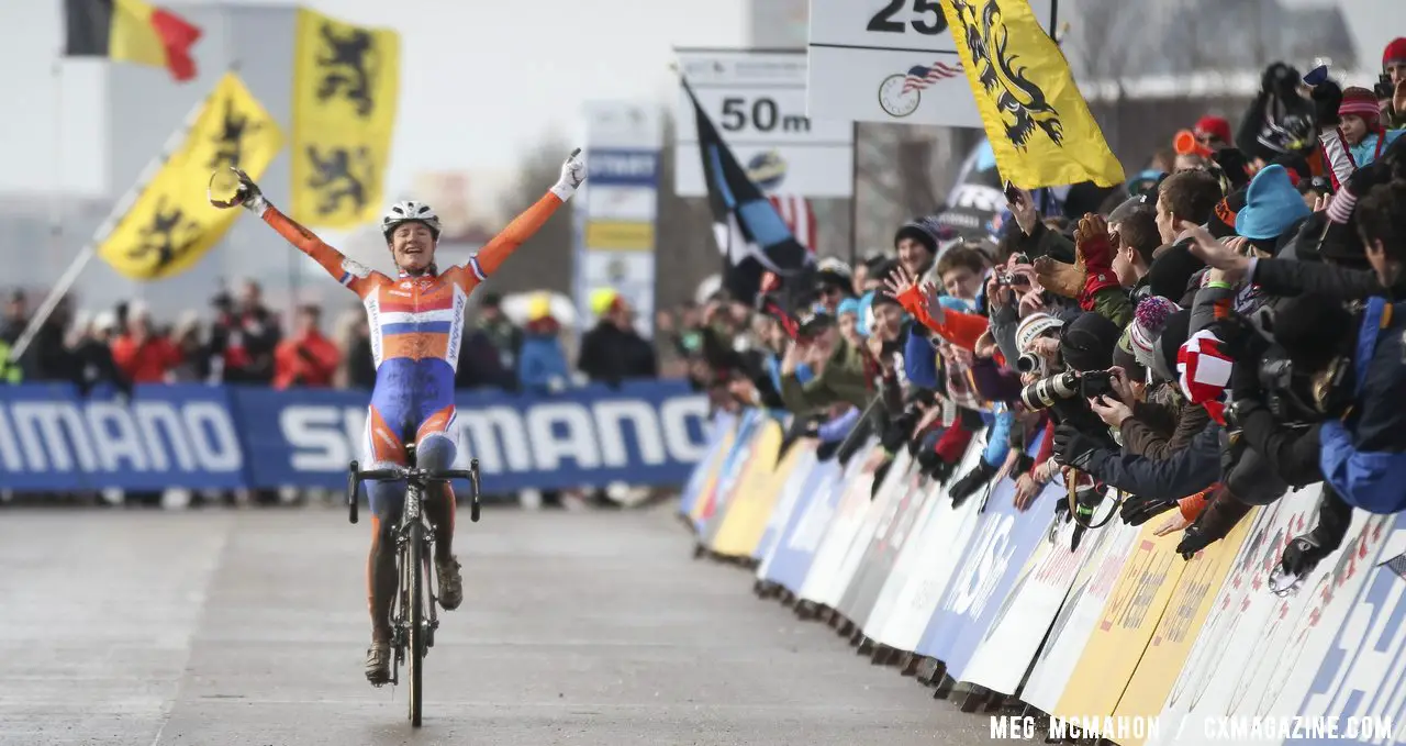 Photo: Marianne Vos won her sixth Cyclocross World Championship in Louisville, KY.  Meg McMahon. 
