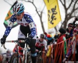 Katie Compton drops the hammer in the Elite Women World Championships of Cyclocross 2013 © Meg McMahon
