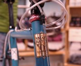 Carefully crafted, Small Batch stamps their frames.. NAHBS 2013 © Lance Barry