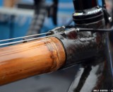 Bamboo and handwrapped carbon fiber make up the WebbWorks rigs. © Cyclocross Magazine
