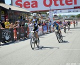 Kabush takes the win in the sprint at the short track race. © Cyclocross Magazine