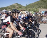 The Elite Women ready to battle for the holeshot and a $1500 first place prize. © Cyclocross Magazine