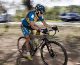Erlandsson in control in the middle of the race, after Kloppenburg crashed - Qiansen Trophy UCI C2 Cyclocross Event. © Cyclocross Magazine