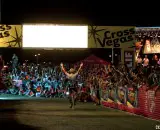 Sven Nys celebrates with his American fans with a commanding win at the Clif Bar Cross Vegas 2013. © Cyclocross Magazine
