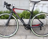 Lisa Jacobs’ carbon Apollo Bikes Arctec CX as ridden in China. © Cyclocross Magazine