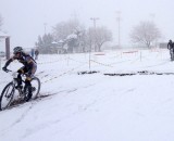 Racing in serious snow conditions in Utah. © Lynda Walenfels