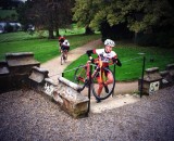 Alison Sarmiento tests the course at Ripley Castle. © Steve Smales