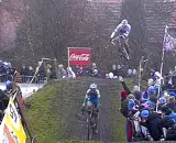 Stybar catching big air at the 2013 Loenhout race.