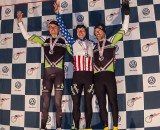Elite Men Podium: L to R Trebon, Powers, Johnson. © Matt Lasala