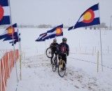 It was a little snowy for racers at Boulder this weekend. Photo courtesy of Brook Watts