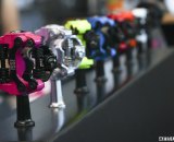 iSSi is QBP's new pedal brand, and they're providing a compelling, colorful alternative to Shimano SPD pedals, but they're not Shimano SPD cleat compatible. © Cyclocross Magazine