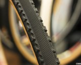 Challenge Tires showed off this huge, 36mm, Chicane-like gravel prototype tire at Frost Bike 2014. © Cyclocross Magazine