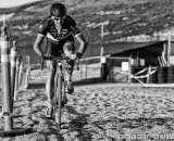 Berden makes his way through the sand during cyclocross at Sea Otter. © Mike Albright