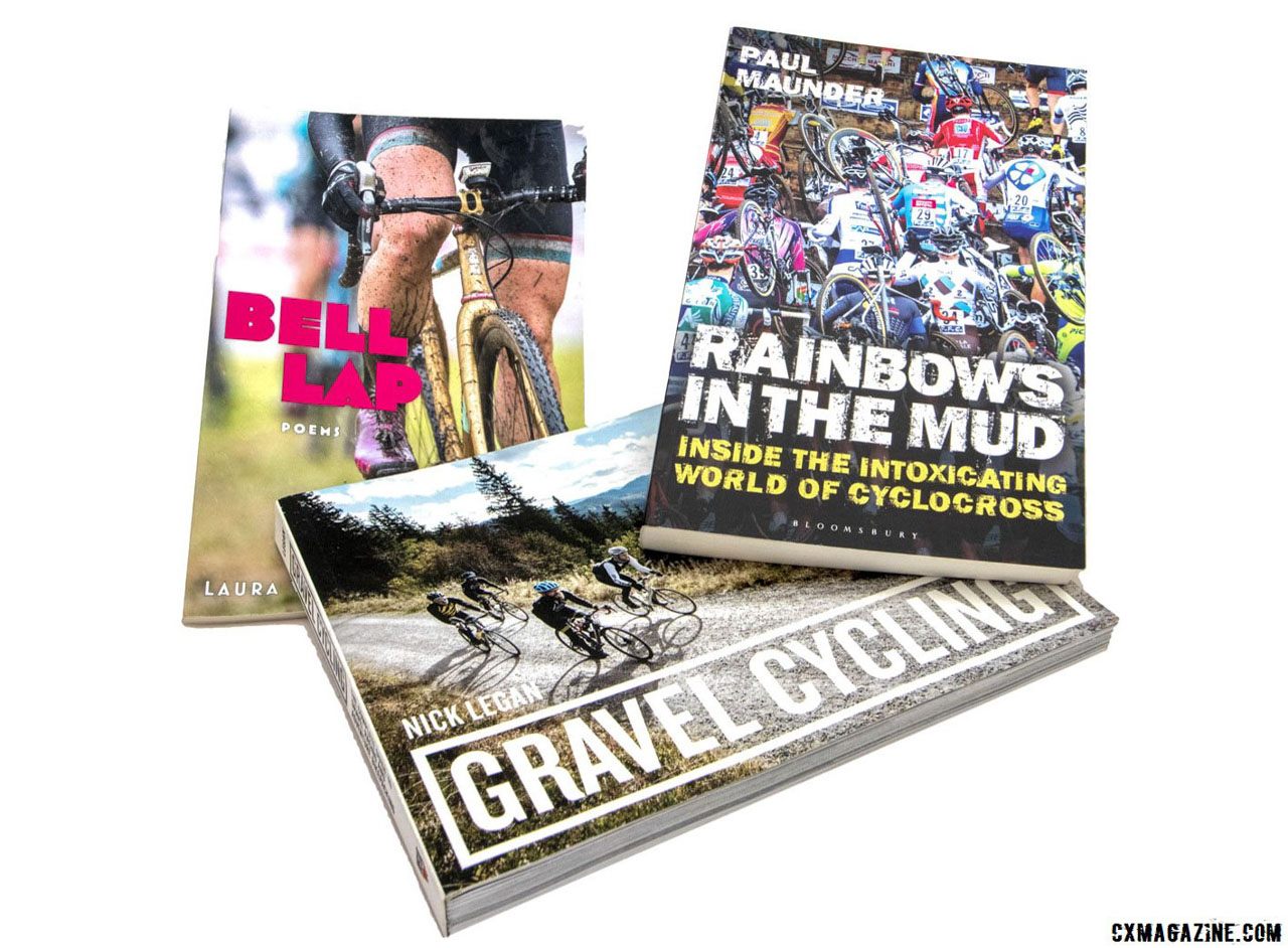 Get your cyclocross and gravel fix with the Bell Lap, Rainbows in the Mud, and Gravel Cycling books. Gift ideas for cyclists and cyclocrossers. © Cyclocross Magazine