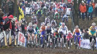 Men on lap one, Hoogerheide Cyclocross World Cup