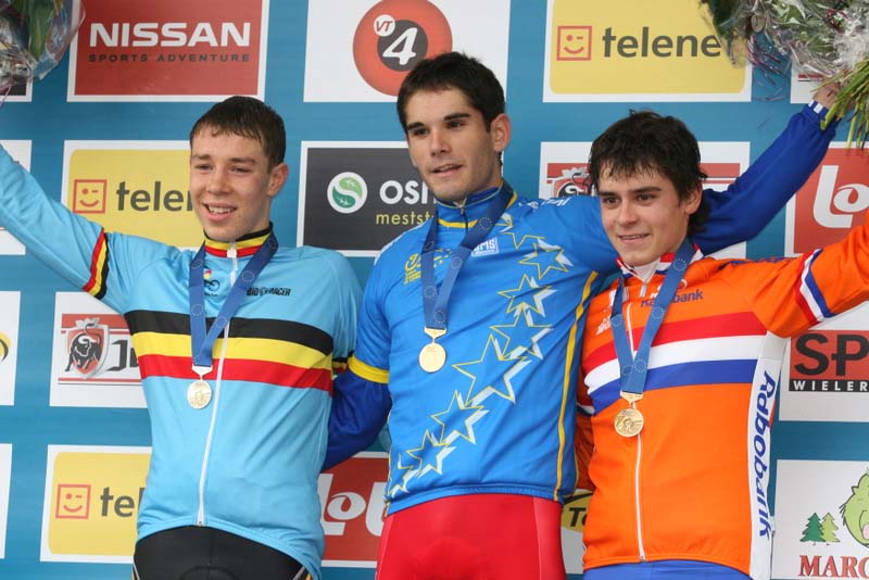 2009 Junior European Cyclocross Championships Podium. © Bart Hazen