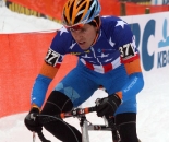 Danny Summerhill (Felt-Holowesko Partners-Garmin) rode inside the top ten early in the race -  Kalmthout 2009 Cyclocross World Cup. ? Bart Hazen
