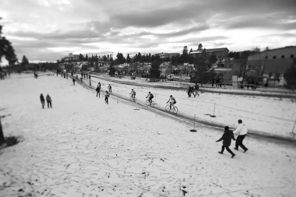 Wintry conditions created treacherous black ice on the course. ? Joe Sales